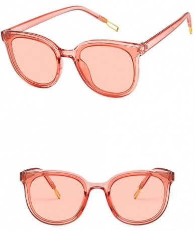 Round Fashion Round Sunglasses for Women Oversized Vintage Shades - Pink - CC18RH6SHTX $16.43