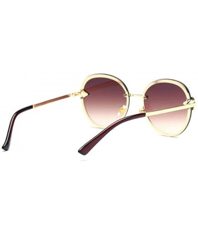 Aviator 2019 frameless new sunglasses - ladies diamond fashion frameless tide sunglasses - F - C418SCA5OZ7 $70.15