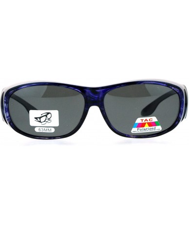 Rectangular Polarized Womens 63mm Over the Glasses Rectangular Fit Over Sunglasses - Purple - CD12N789OFU $23.51