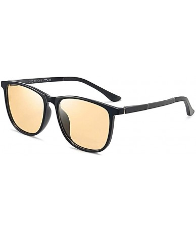 Oversized TR90 Photochromism sunglasses for men women classic square sunglasses ocean lens sunglasses - 3 - C1198GUQYM3 $34.73