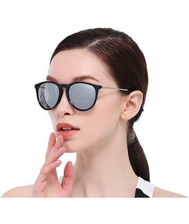 Round sunglasses for women Men Metal Round Shades Male Sun Glasses Women - C6-silver-mirror - C718WZSX89O $64.51