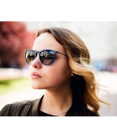 Round sunglasses for women Men Metal Round Shades Male Sun Glasses Women - C6-silver-mirror - C718WZSX89O $64.51