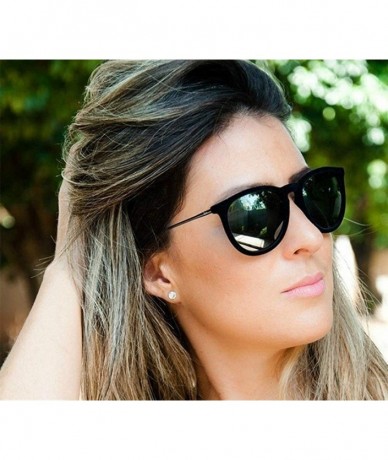 Round sunglasses for women Men Metal Round Shades Male Sun Glasses Women - C6-silver-mirror - C718WZSX89O $64.51