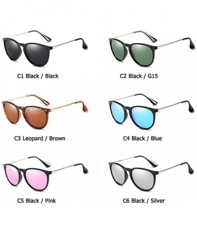 Round sunglasses for women Men Metal Round Shades Male Sun Glasses Women - C6-silver-mirror - C718WZSX89O $64.51