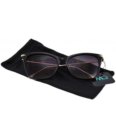 Square Milan - Retro Cateye Sunglasses with Microfiber Pouch - Black / Smoke - CM187RKC0OR $22.81