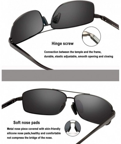 Square Sport Polarized Sunglasses For Men-Ultralight Rectangular Sunglasses Driving Fishing 100% UV Protection WP9006 - CH18I...