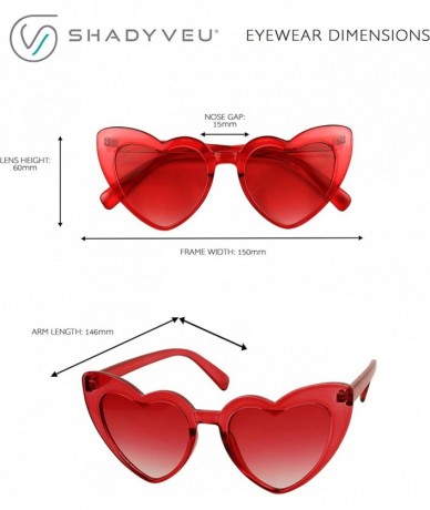 Cat Eye Oversized Heart Shaped Candy Colorful Love High Tip Round Sunglasses - Blue Frame / Blue Lens - CB18QGSQSAT $18.88