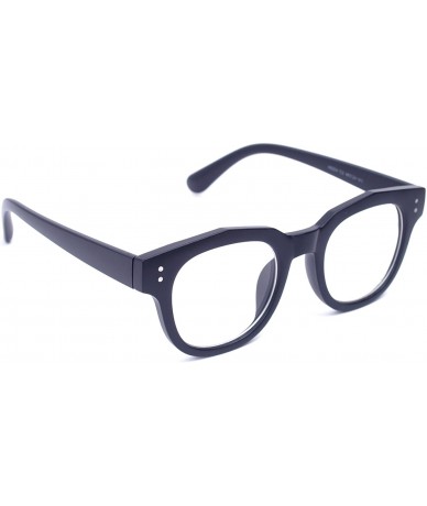 Oversized Oversized Square Thick Horn Rimmed Clear Lens Glasses Rivet Non-prescription Frame - Matt Black 82041 - CV1884K3OAR...