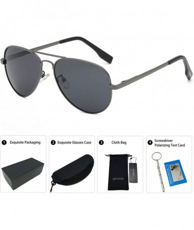 Square Classic Polarized Sunglasses Mirrored Protection - Gunmetal Frame Grey Lens - C818QDMEOI8 $27.66