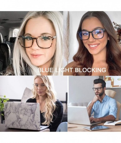 Aviator Various Blue Light Blocking Glasses Square Nerd Eyeglasses Frame Anti Blue Ray Computer Game Glasses - C2196I8RE23 $2...