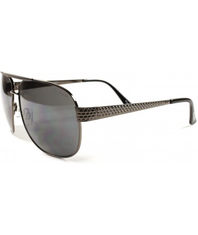 Aviator Slick Design High-End Designer Fashion Stylish Sexy Aviator Sunglasses - Gunmetal - CW18XL67ZEY $19.07