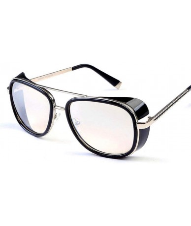 Rimless Sunglasses Men Coating Retro Sun Glasses - Black - CW194OQWI7Q $46.01