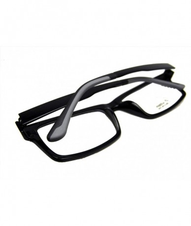 Rectangular Magnetic glasses super light Ultem Polarized clip on sunglasses RX-able 54-18-140 - Black - CK18QNLXMG6 $50.57