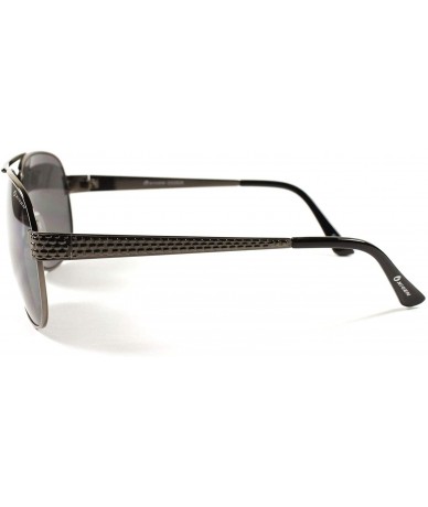 Aviator Slick Design High-End Designer Fashion Stylish Sexy Aviator Sunglasses - Gunmetal - CW18XL67ZEY $19.07