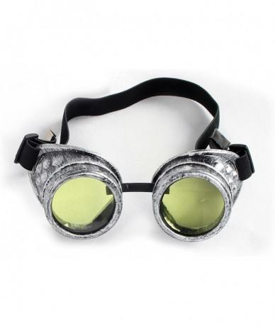 Goggle Rave Retro Goggles Vintage Steampunk Glasses for Cosplay Halloween - Frame+yellow Lenses - C218HZO75U5 $19.47