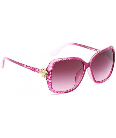 Oversized Classic style Little Bee Sunglasses for Women PC AC UV 400 Protection Sunglasses - Purple - CA18SASGQWD $28.68