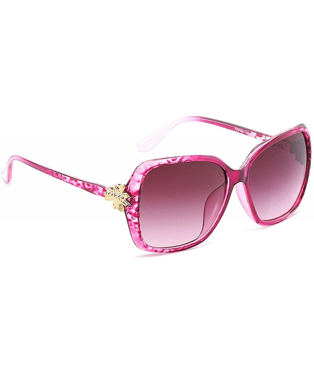 Oversized Classic style Little Bee Sunglasses for Women PC AC UV 400 Protection Sunglasses - Purple - CA18SASGQWD $28.68