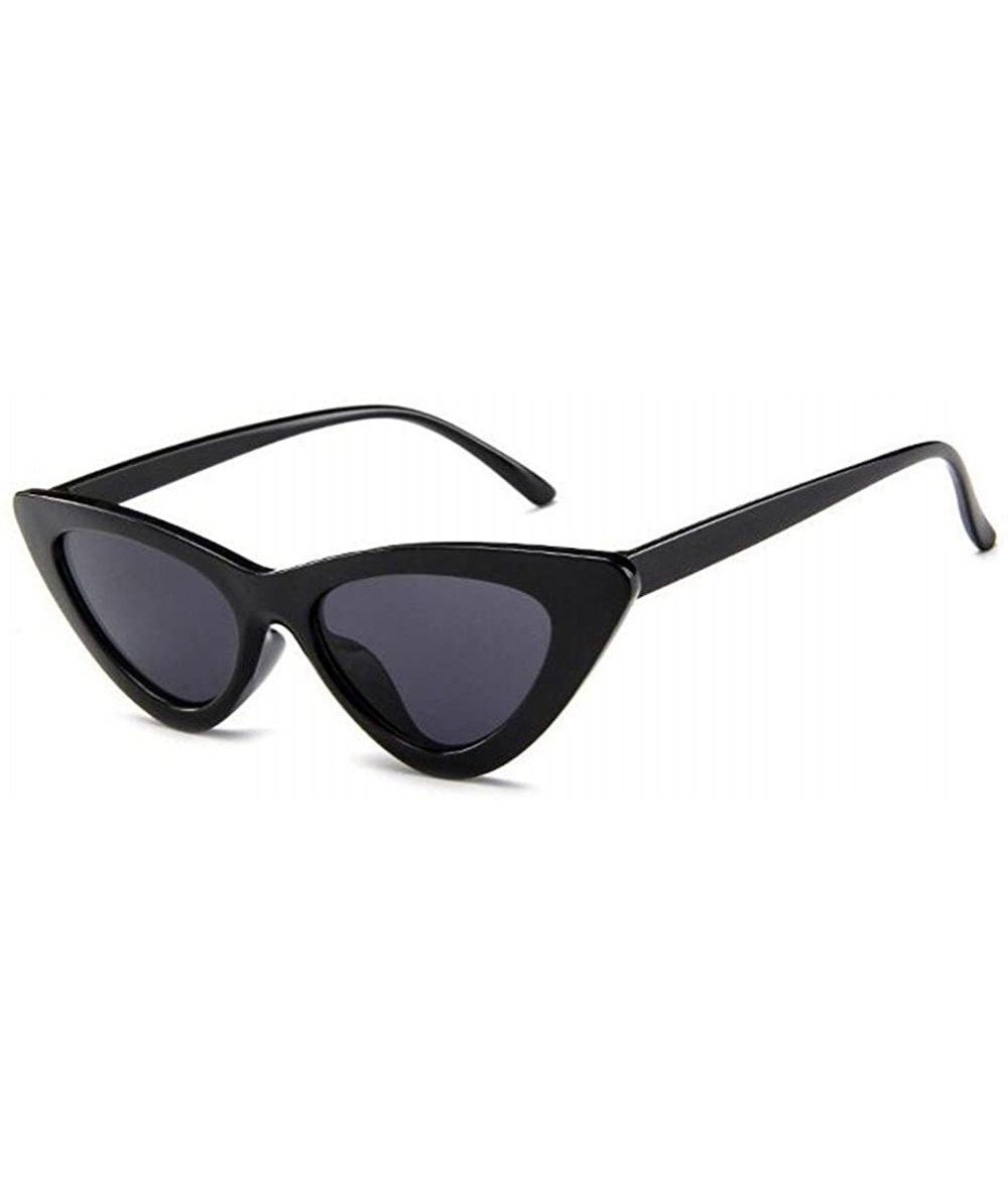 Goggle Cat Eye Sunglasses Vintage Mod Style Retro Sunglasses - Black Gray - CK18CMTR3N8 $32.83