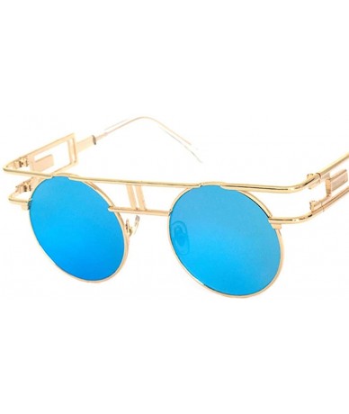 Round Round Sunglasses Men Women Fashion Glasses Retro Frame Vintage Sunglasses - C15 - C318WZSIU8Z $66.46