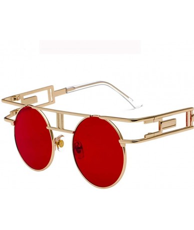 Round Round Sunglasses Men Women Fashion Glasses Retro Frame Vintage Sunglasses - C15 - C318WZSIU8Z $66.46