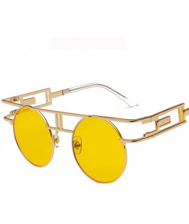 Round Round Sunglasses Men Women Fashion Glasses Retro Frame Vintage Sunglasses - C15 - C318WZSIU8Z $66.46