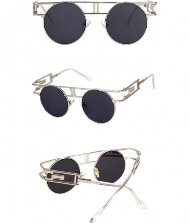 Round Round Sunglasses Men Women Fashion Glasses Retro Frame Vintage Sunglasses - C15 - C318WZSIU8Z $66.46