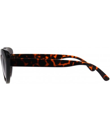 Cat Eye Womens Classic Cat Eye Mod Plastic Goth Sunglasses - Tortoise Brown - CS18E4IIYOK $18.64