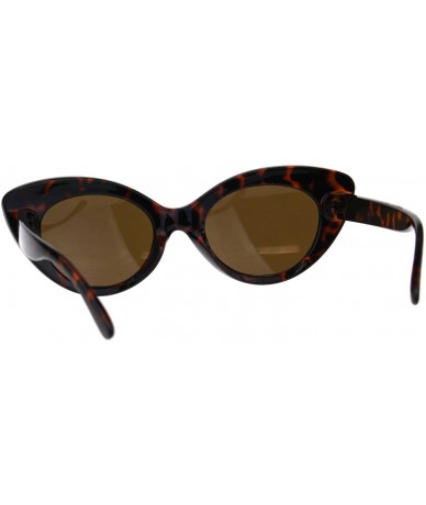 Cat Eye Womens Classic Cat Eye Mod Plastic Goth Sunglasses - Tortoise Brown - CS18E4IIYOK $18.64