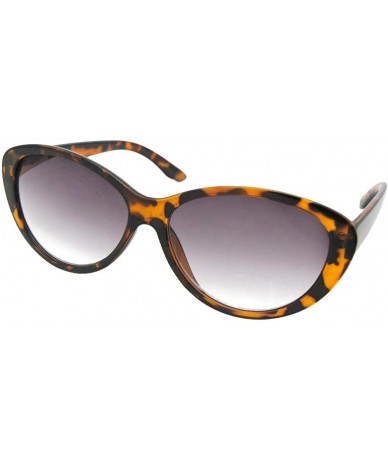 Cat Eye Fashion Cat Eye Full Reading Lens Sunglasses R99 - Tortoise Frame Gray Lenses - CC18G2Q002D $26.93