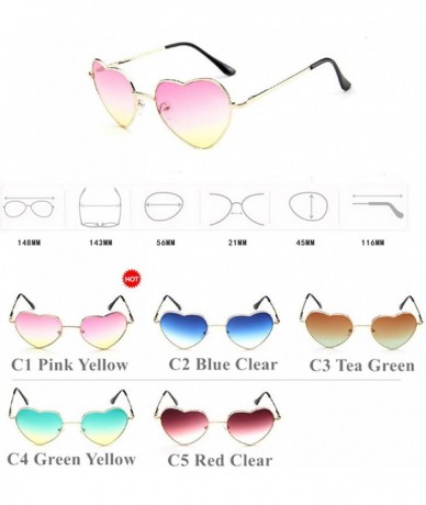 Cat Eye Love Heart Shaped Sunglasses Women Luxury Cat Eye Sun Glasses Sexy Sweet Candy Mirror Lens Eyewear UV400 - CN197Y7ZH8...