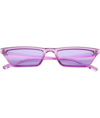 Goggle Small Rectangle Cat Eye Sunglasses for Women Fashion Designer Glasses - Purple - CT18CUKUWUW $19.46