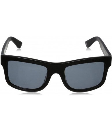 Rectangular Classic HTG1024 C3 Polarized Rectangular Sunglasses - Shiny Black - CH11OCMWPIJ $65.07