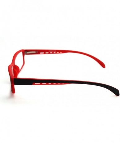 Rectangular 6904 Semi-Rimless Flexie Reading Glasses NEW COLOR (z4 matte black red 2 tone- 1.00) - CK18EX37DCR $34.99