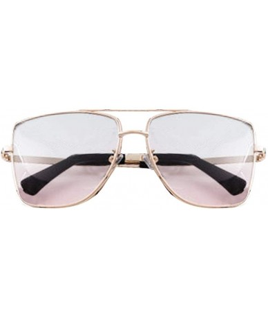 Round Unisex Men/Women Classic Round Oversized Sunglasses with 100% UV Protection - Green on Pink - CJ196AS83W7 $25.88