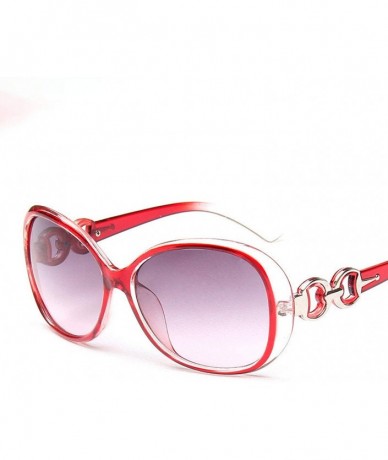 Oversized 2019 Oversized Gradient Ladies Sunglasses Women Brand Designer Classic Sun Glasses Vintage - Red Wine - C518W78KS0E...