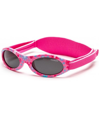 Shield PREMIUM Sunglasses Baby 0-2 year Polarized UV Protection Adjustable Band - 03 Fuchsia Flowers Ki30306 - CF180URCDK0 $3...