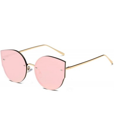 Cat Eye 2019 Fashion! Retro Glasses-Womens Vintage Cat Eye Sunglasses Mirror Stylish Brand Classic Eyewear (Pink) - CJ18RW5O9...