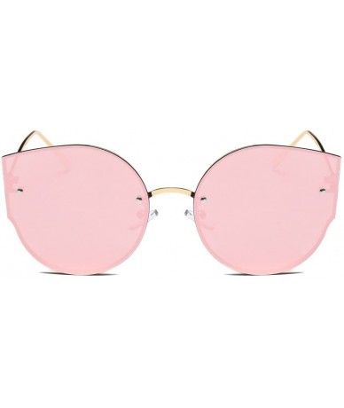 Cat Eye 2019 Fashion! Retro Glasses-Womens Vintage Cat Eye Sunglasses Mirror Stylish Brand Classic Eyewear (Pink) - CJ18RW5O9...