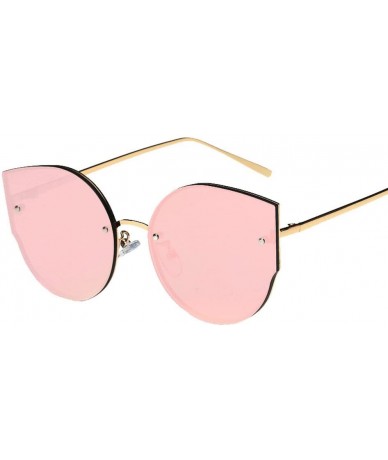 Cat Eye 2019 Fashion! Retro Glasses-Womens Vintage Cat Eye Sunglasses Mirror Stylish Brand Classic Eyewear (Pink) - CJ18RW5O9...