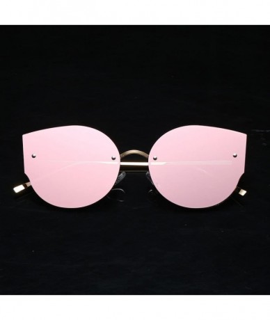 Cat Eye 2019 Fashion! Retro Glasses-Womens Vintage Cat Eye Sunglasses Mirror Stylish Brand Classic Eyewear (Pink) - CJ18RW5O9...