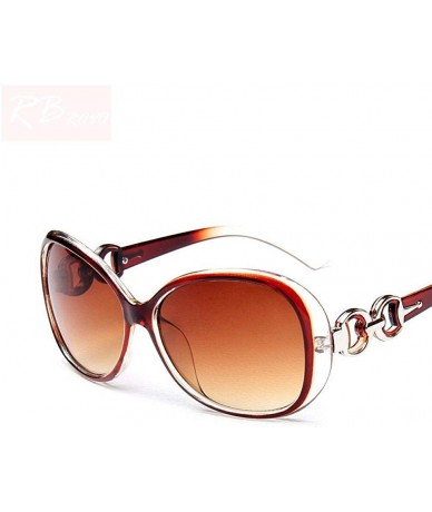 Aviator 2019 Oversized Gradient Ladies Sunglasses Women Brand Designer Classic Black - Leopard - C518Y2ON0E0 $19.08