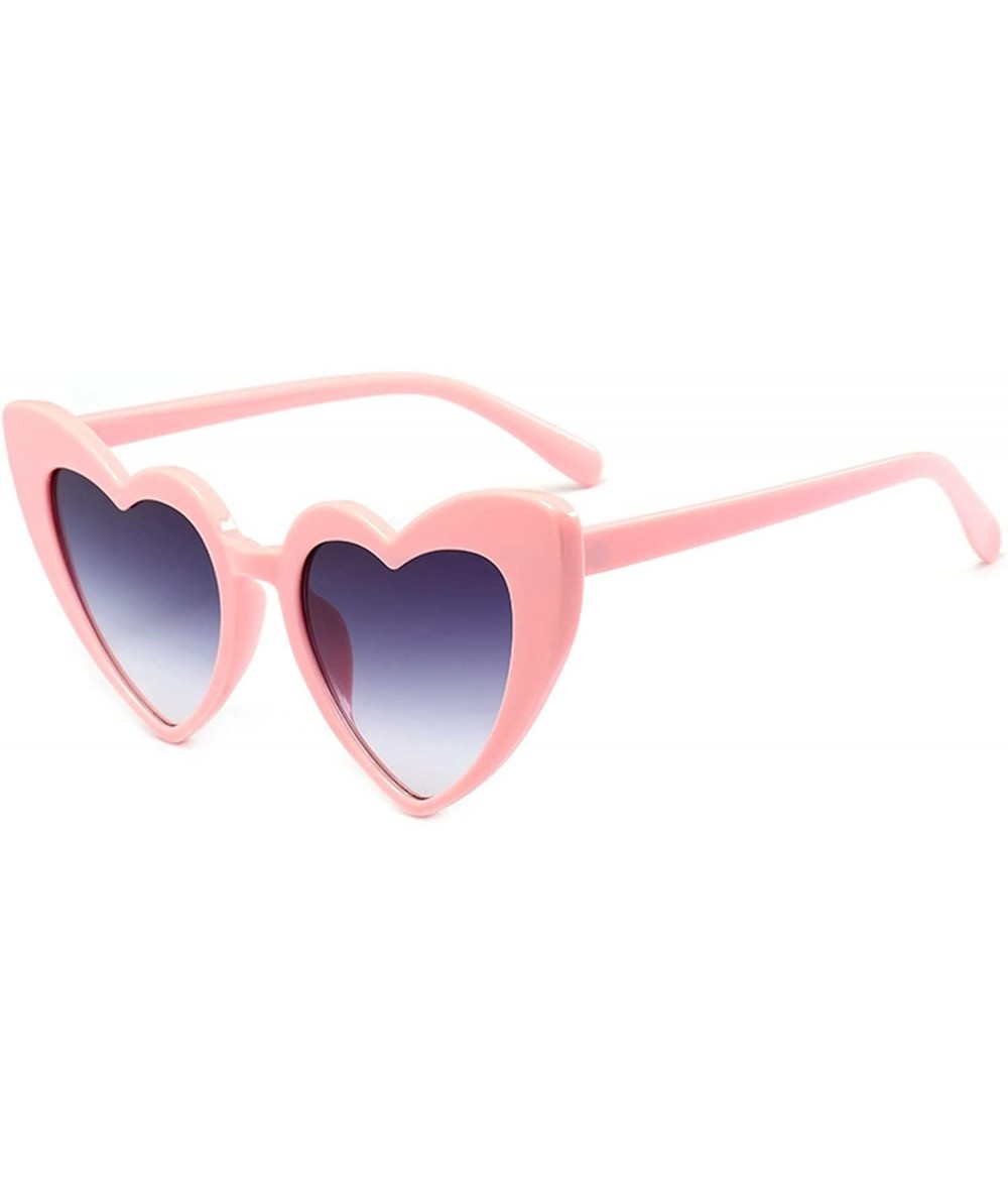 Cat Eye Heart Sunglasses Women brand designer Cat Eye Sun Glasses Retro Love Heart Shaped Glasses - Doublegray - C118W4EGQMW ...