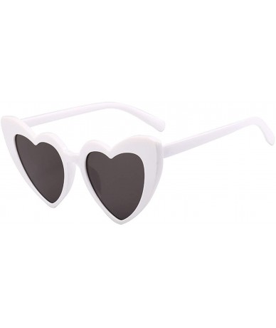 Cat Eye Heart Sunglasses Women brand designer Cat Eye Sun Glasses Retro Love Heart Shaped Glasses - Doublegray - C118W4EGQMW ...