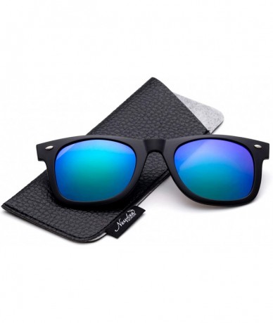 Round Newbee Fashion Polarized Clip Sunglasses - 50mm Green-w/Pouch - C118NWNYEU3 $20.28