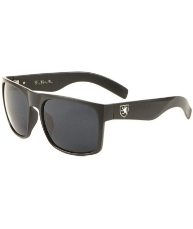 Sport Khan Square Retro Classic Flat Top Sport Sunglasses - Matte Black Frame - CE18UZ3L5WU $19.88