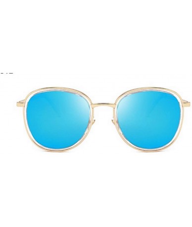 Round Protection Polarized Sunglasses Vacation - Blue - C91997LM3ES $100.63