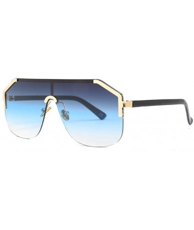 Square Siamese Lens Square Sunglasses European And American Fashion Street Beat Tide Sunglasses - C918X8A5ASN $81.59