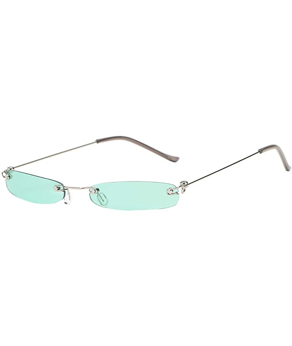 Oval Small Oval Frame Sunglasses - GorNorriss Vintage Small Sunglasses Retro Eyewear Fashion for Women Men - CR18QGX4KC6 $17.37