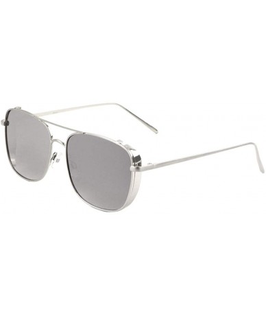 Aviator Side Lens Shield Square Aviator Sunglasses - Grey - C6190DYZYUZ $27.45