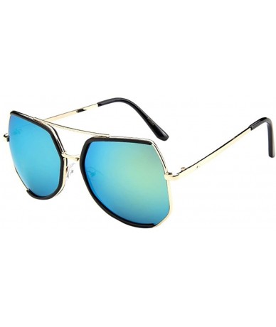 Goggle Sunglasses for Men Women Chic Goggles Vintage Glasses Metal Sunglasses UV Protection Sunglasses - C - CC18QO3HXL8 $16.37